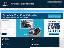 Tablet Screenshot of odonnellhondacollision.com